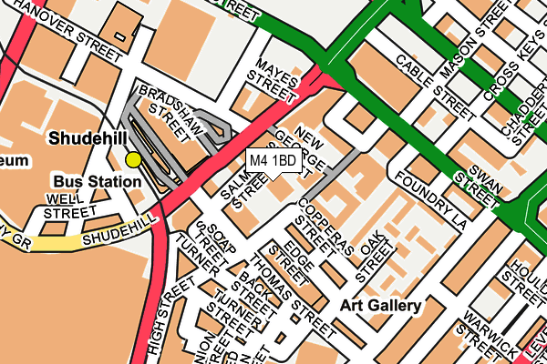 M4 1BD map - OS OpenMap – Local (Ordnance Survey)