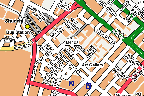 M4 1BJ map - OS OpenMap – Local (Ordnance Survey)