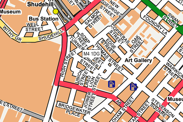 M4 1DG map - OS OpenMap – Local (Ordnance Survey)