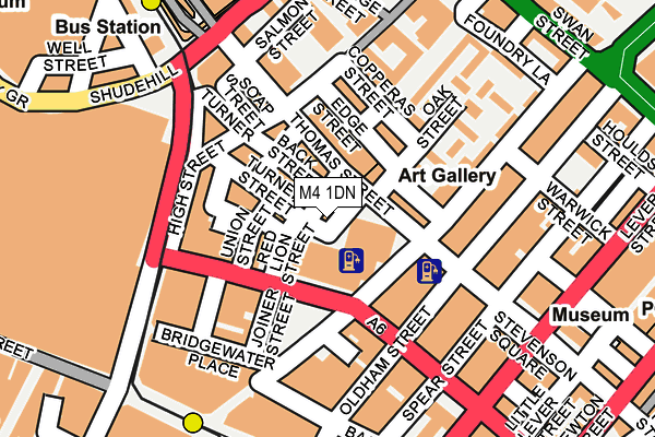 M4 1DN map - OS OpenMap – Local (Ordnance Survey)