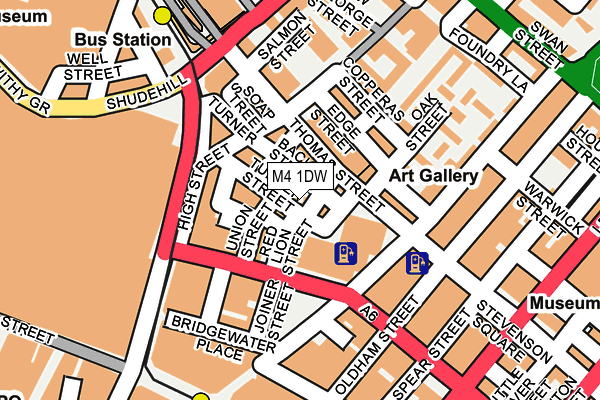 M4 1DW map - OS OpenMap – Local (Ordnance Survey)