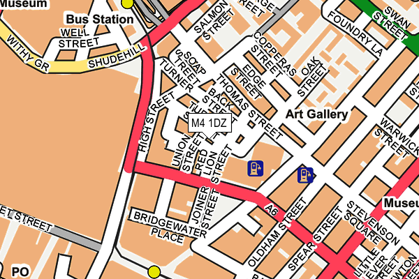 M4 1DZ map - OS OpenMap – Local (Ordnance Survey)