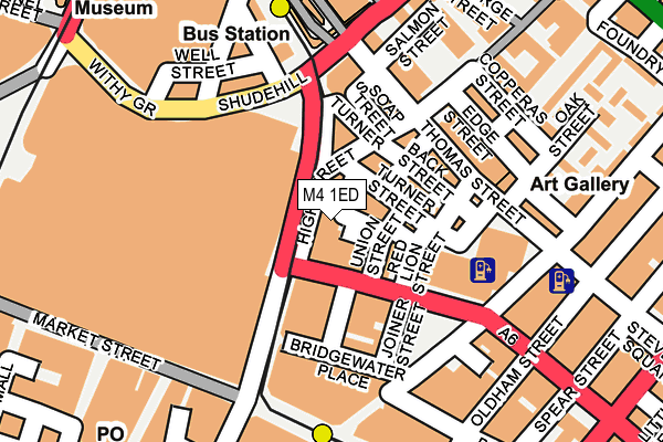 M4 1ED map - OS OpenMap – Local (Ordnance Survey)