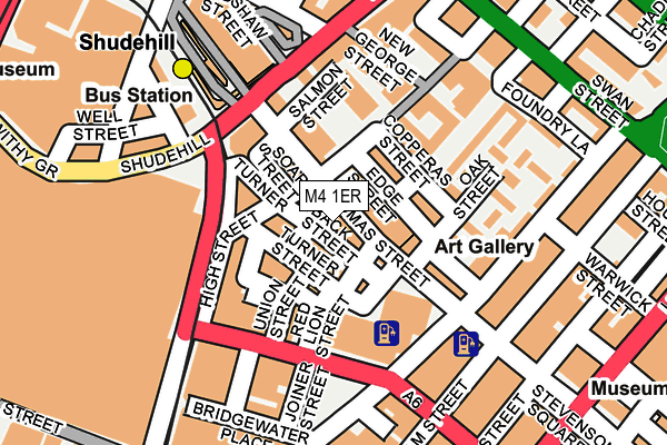 M4 1ER map - OS OpenMap – Local (Ordnance Survey)