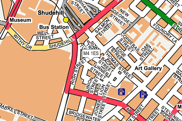 M4 1ES map - OS OpenMap – Local (Ordnance Survey)