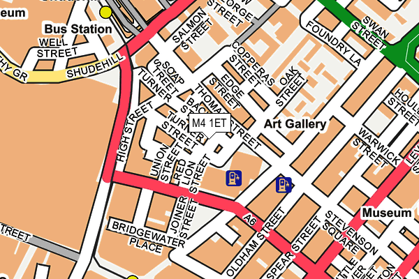 M4 1ET map - OS OpenMap – Local (Ordnance Survey)