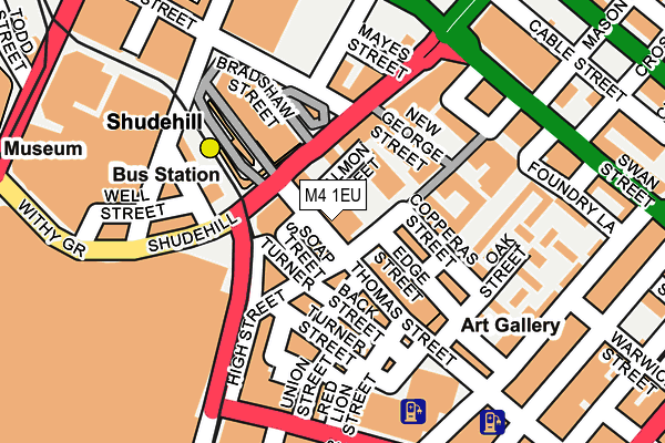 M4 1EU map - OS OpenMap – Local (Ordnance Survey)