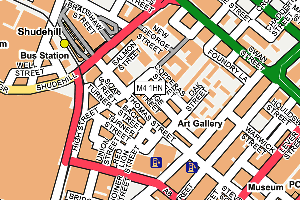 M4 1HN map - OS OpenMap – Local (Ordnance Survey)