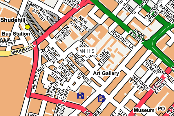 M4 1HS map - OS OpenMap – Local (Ordnance Survey)