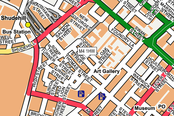 M4 1HW map - OS OpenMap – Local (Ordnance Survey)