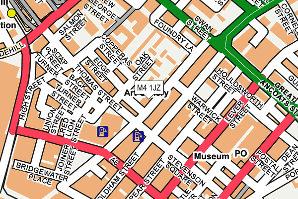 M4 1JZ map - OS OpenMap – Local (Ordnance Survey)