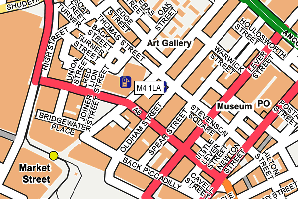 M4 1LA map - OS OpenMap – Local (Ordnance Survey)