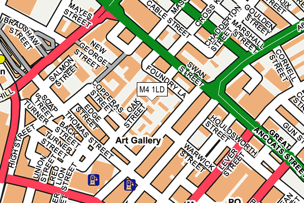 M4 1LD map - OS OpenMap – Local (Ordnance Survey)