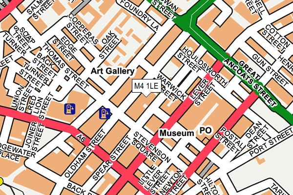 M4 1LE map - OS OpenMap – Local (Ordnance Survey)