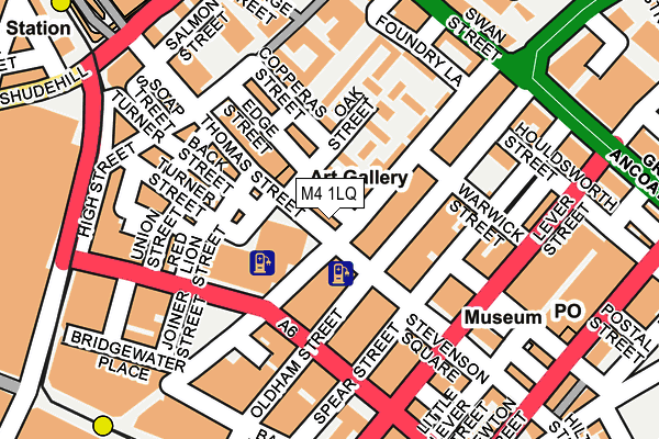 M4 1LQ map - OS OpenMap – Local (Ordnance Survey)