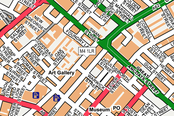 M4 1LR map - OS OpenMap – Local (Ordnance Survey)