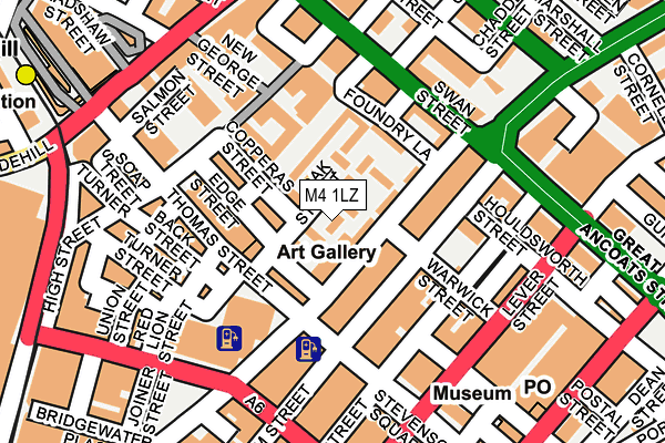 M4 1LZ map - OS OpenMap – Local (Ordnance Survey)