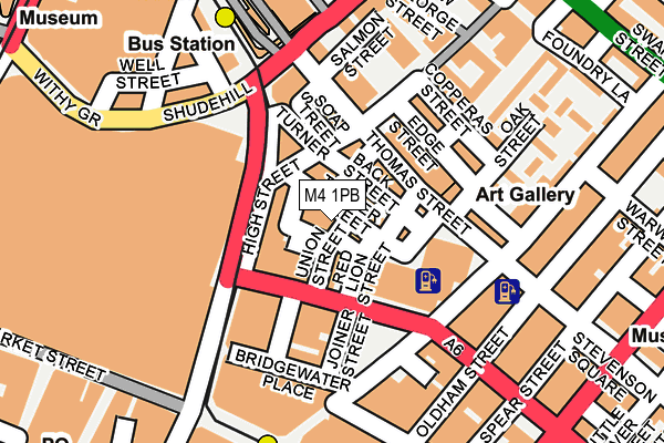 M4 1PB map - OS OpenMap – Local (Ordnance Survey)