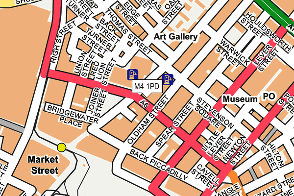 M4 1PD map - OS OpenMap – Local (Ordnance Survey)