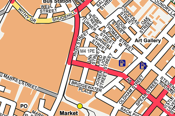 M4 1PE map - OS OpenMap – Local (Ordnance Survey)