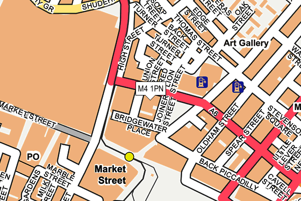 M4 1PN map - OS OpenMap – Local (Ordnance Survey)