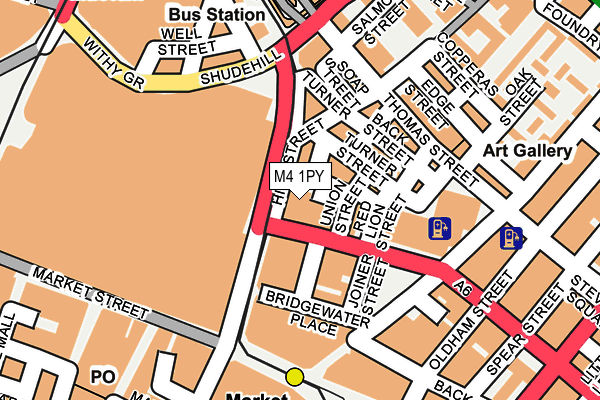 M4 1PY map - OS OpenMap – Local (Ordnance Survey)