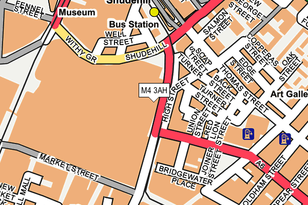 M4 3AH map - OS OpenMap – Local (Ordnance Survey)