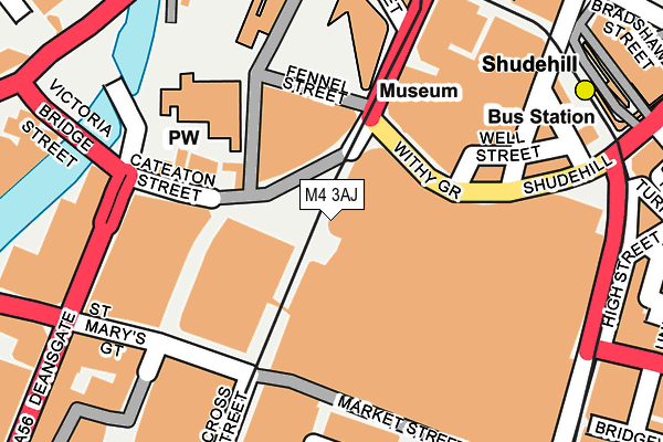 M4 3AJ map - OS OpenMap – Local (Ordnance Survey)