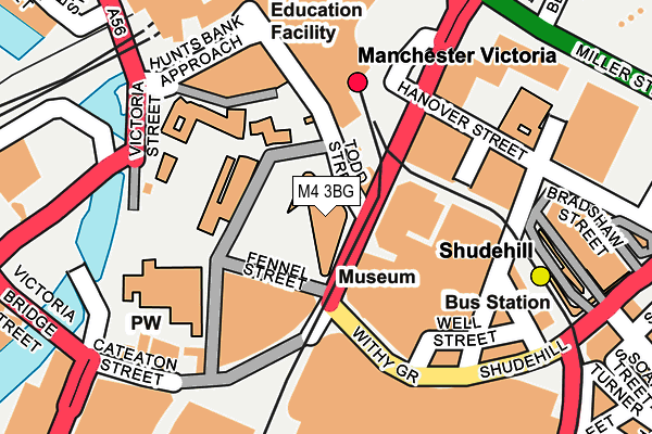 M4 3BG map - OS OpenMap – Local (Ordnance Survey)