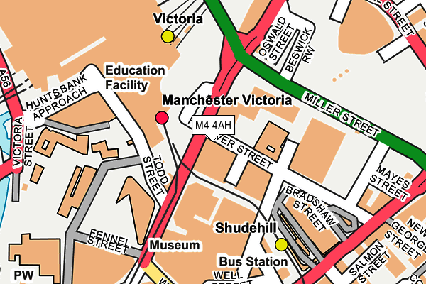 M4 4AH map - OS OpenMap – Local (Ordnance Survey)