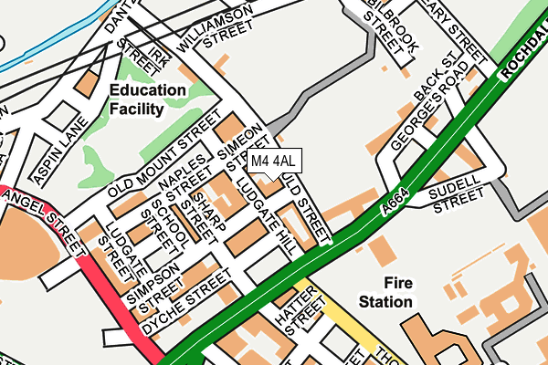 M4 4AL map - OS OpenMap – Local (Ordnance Survey)