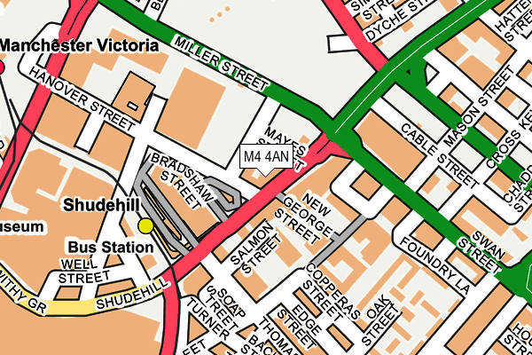 M4 4AN map - OS OpenMap – Local (Ordnance Survey)