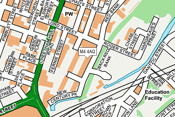 M4 4AQ map - OS OpenMap – Local (Ordnance Survey)