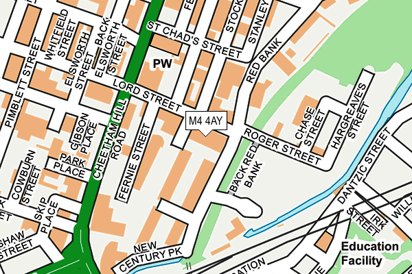 M4 4AY map - OS OpenMap – Local (Ordnance Survey)