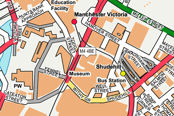 M4 4BE map - OS OpenMap – Local (Ordnance Survey)