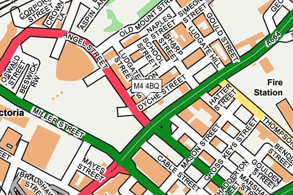 M4 4BQ map - OS OpenMap – Local (Ordnance Survey)