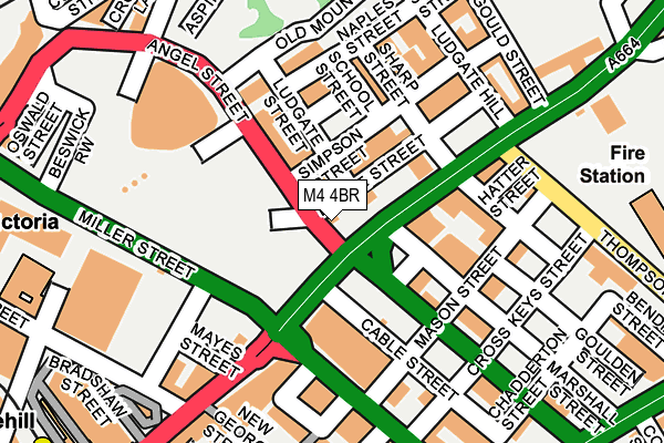 M4 4BR map - OS OpenMap – Local (Ordnance Survey)