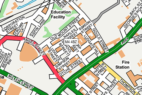 M4 4BZ map - OS OpenMap – Local (Ordnance Survey)