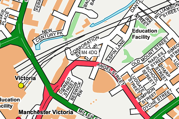 M4 4DQ map - OS OpenMap – Local (Ordnance Survey)