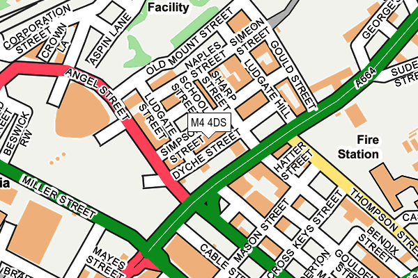 M4 4DS map - OS OpenMap – Local (Ordnance Survey)