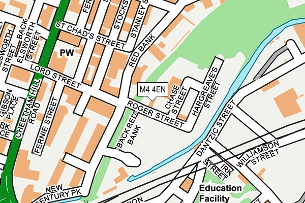 M4 4EN map - OS OpenMap – Local (Ordnance Survey)