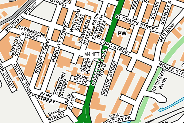 M4 4FT map - OS OpenMap – Local (Ordnance Survey)