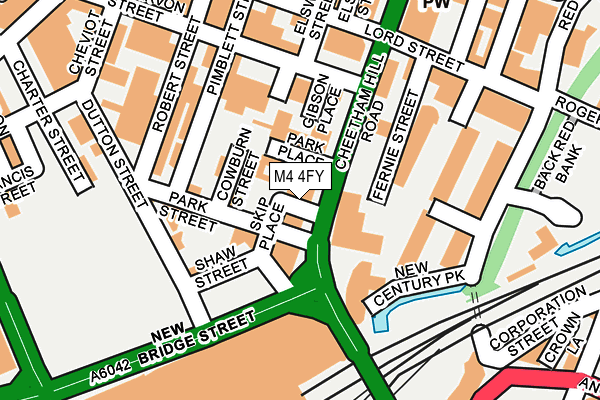 M4 4FY map - OS OpenMap – Local (Ordnance Survey)