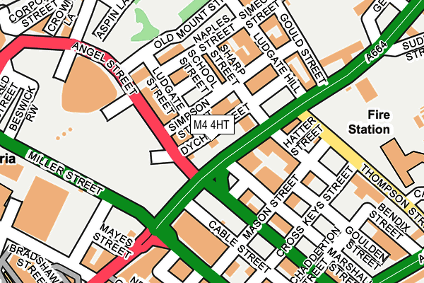 M4 4HT map - OS OpenMap – Local (Ordnance Survey)