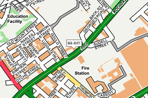 M4 4HY map - OS OpenMap – Local (Ordnance Survey)