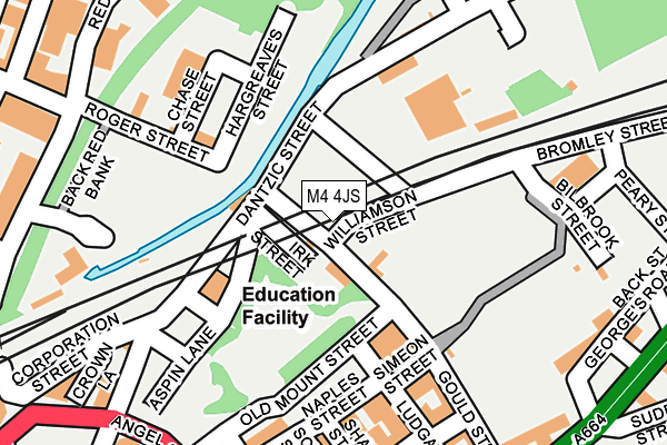 M4 4JS map - OS OpenMap – Local (Ordnance Survey)