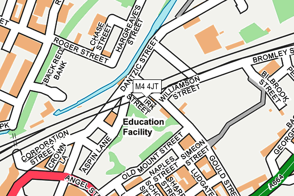 M4 4JT map - OS OpenMap – Local (Ordnance Survey)