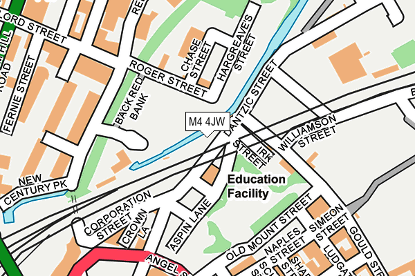 M4 4JW map - OS OpenMap – Local (Ordnance Survey)