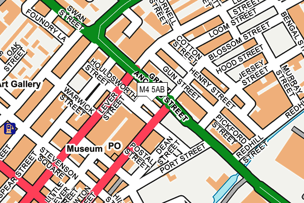 M4 5AB map - OS OpenMap – Local (Ordnance Survey)