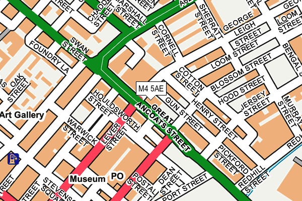 M4 5AE map - OS OpenMap – Local (Ordnance Survey)